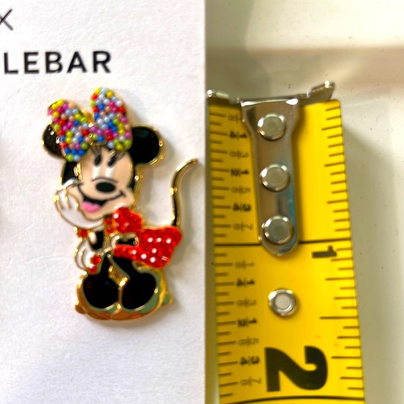 BNWT DISNEY X BAUBLEBAR MINNIE MOUSE GUM BALL BOW & CRYSTAL DRESS POST EARRINGS - Picture 5 of 6